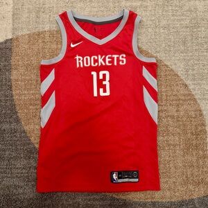 Nike - Houston Rockets James Harden #13 Red and Gray Basketball Jersey - Small